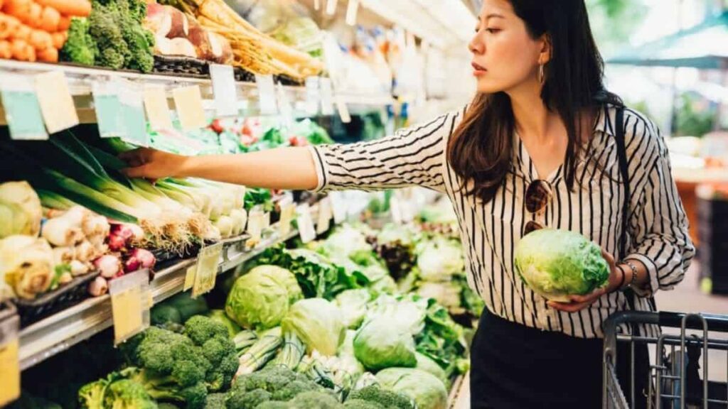 Best Discount Food Stores; Women Grocery Shopping