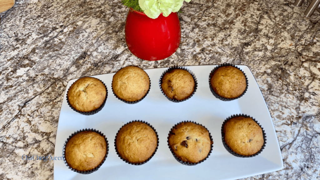 How to Make Banana Muffins; Banana Muffins on a plate